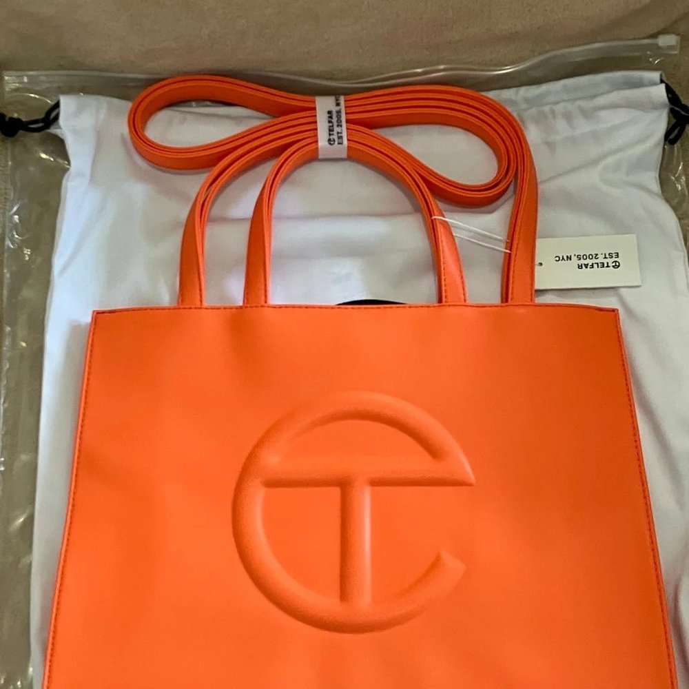 Telfar Medium Orange Shopping bag